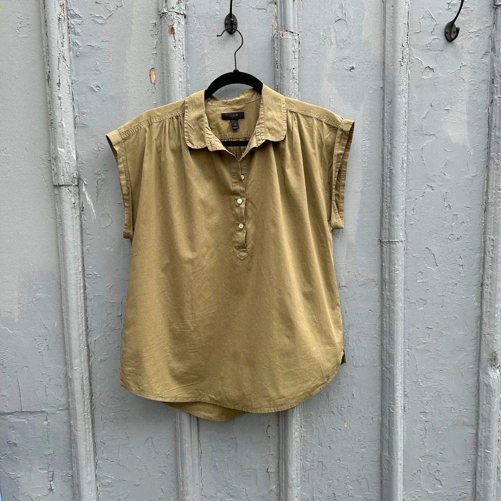 J Crew Collared  popover shirt, size M